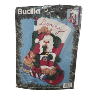 Bucilla Santa's Snack Stocking Kit 83280 SEALED VINTAGE 1994 KIT - FAN FAVORITE!